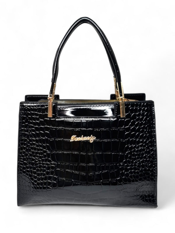Ladies BAG - BLACK - STRAP Included - ±21×29 Cm - Image 3