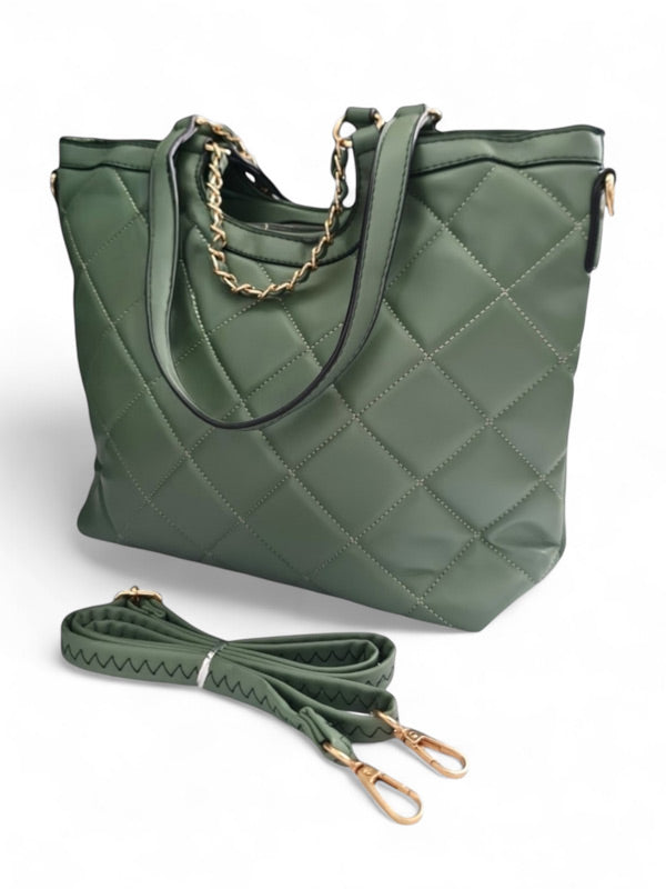 Ladies BAG - GREEN ±30×42×11.5 Cm