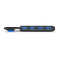 Port USB3.0 to 4 x USB3.0 5Gbps 4 Port Hub - Black - alternate product view 3