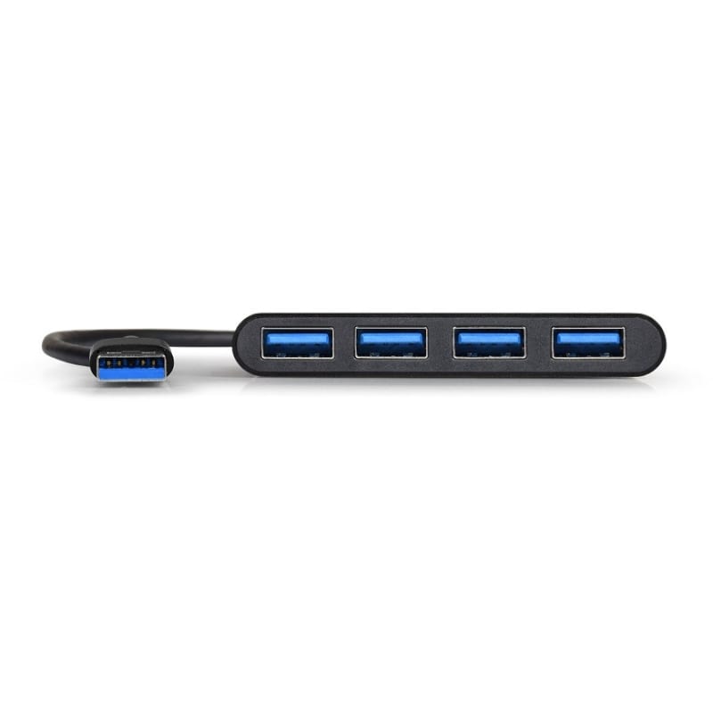 Port USB3.0 to 4 x USB3.0 5Gbps 4 Port Hub - Black - alternate product view 3