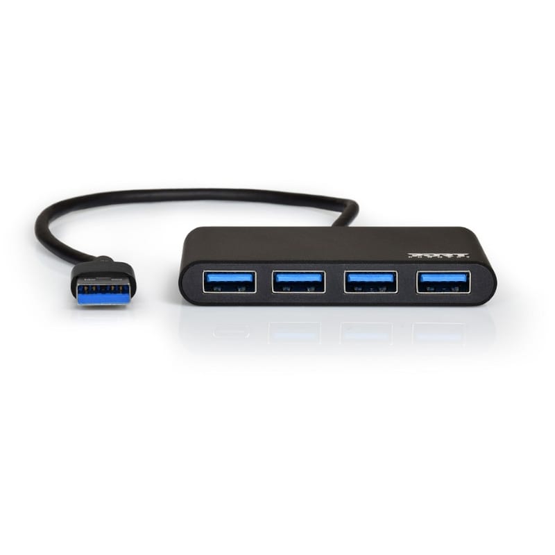 Port USB3.0 to 4 x USB3.0 5Gbps 4 Port Hub - Black - alternate product view 4