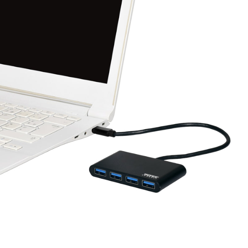 Port USB Type-C to 4 x USB3.0 5Gbps 30cm 4 Port Hub - Black - alternate product view 5