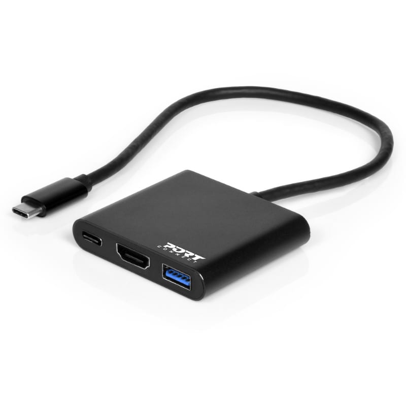 Port USB Type-C to 1 x HDMI / 1 x USB3.0 / 1 x Type-C 60W PD Dock - Black - alternate product view 2