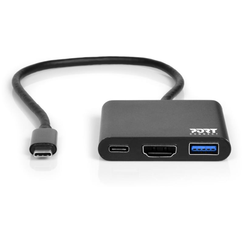 Port USB Type-C to 1 x HDMI / 1 x USB3.0 / 1 x Type-C 60W PD Dock - Black - alternate product view 3