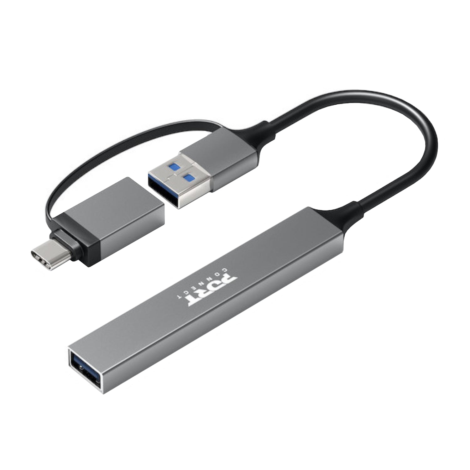 Port Connect USB Type-C to 4-port USB-A 3.0/2.0 Hub - alternate product view 3