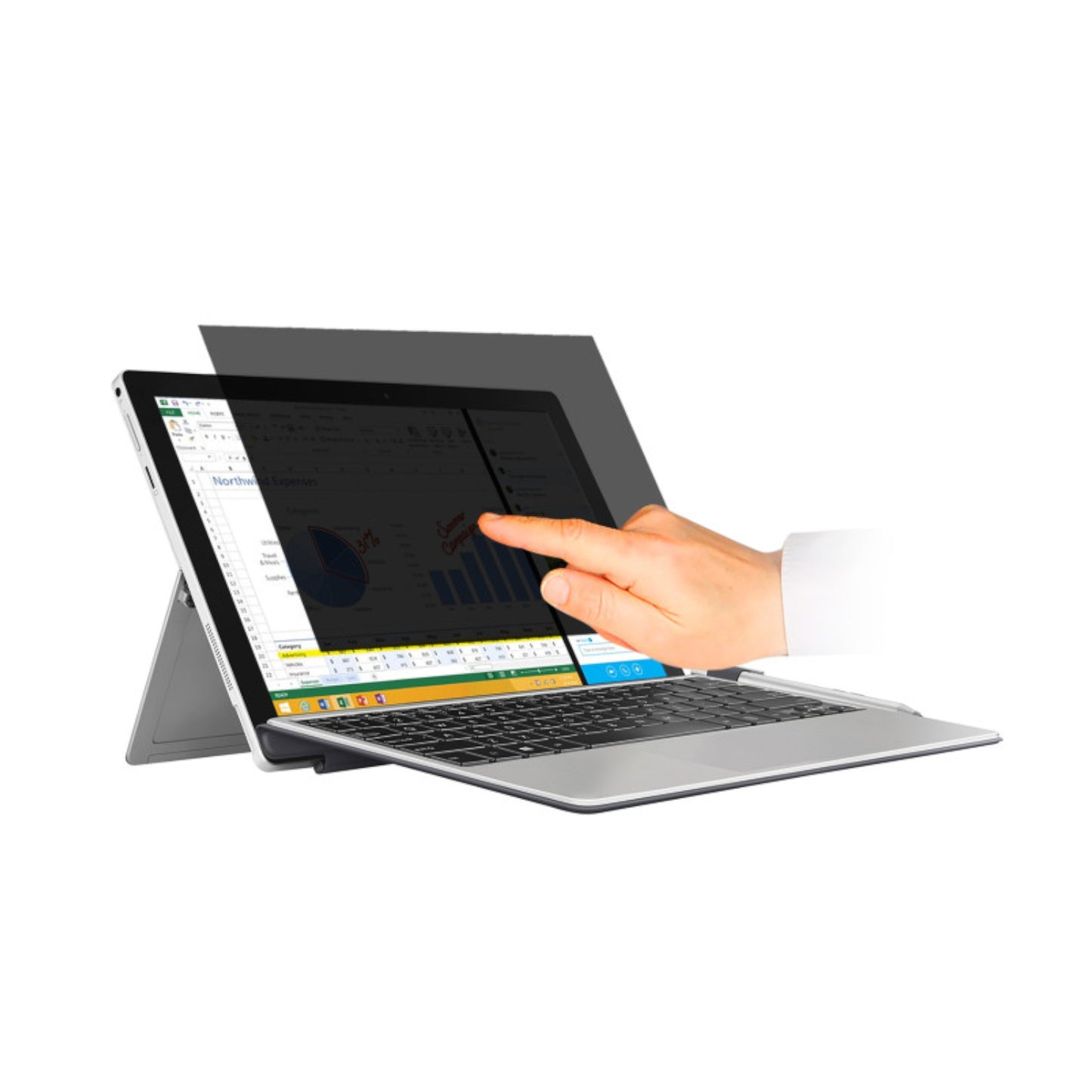 Port Designs 13.3" Touch Screen Privacy Filter - alternate product view 2
