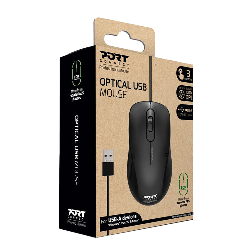 Port Connect Optical USB Mouse - alternate product view 4
