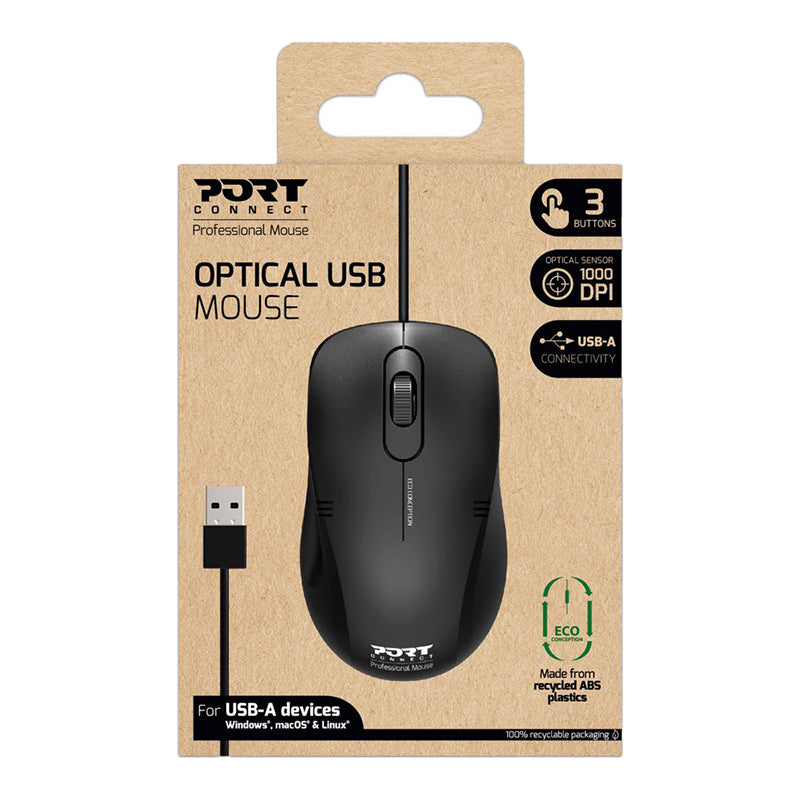 Port Connect Optical USB Mouse - alternate product view 5