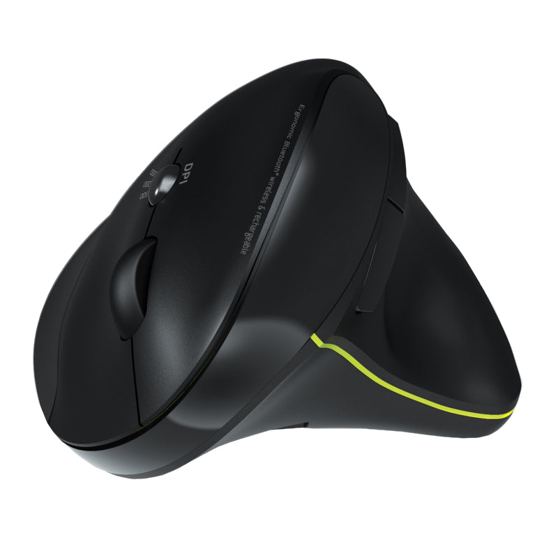 Port Connect Wireless Rechargeable Ergonoc Mouse Bluetooth - Black - alternate product view 2