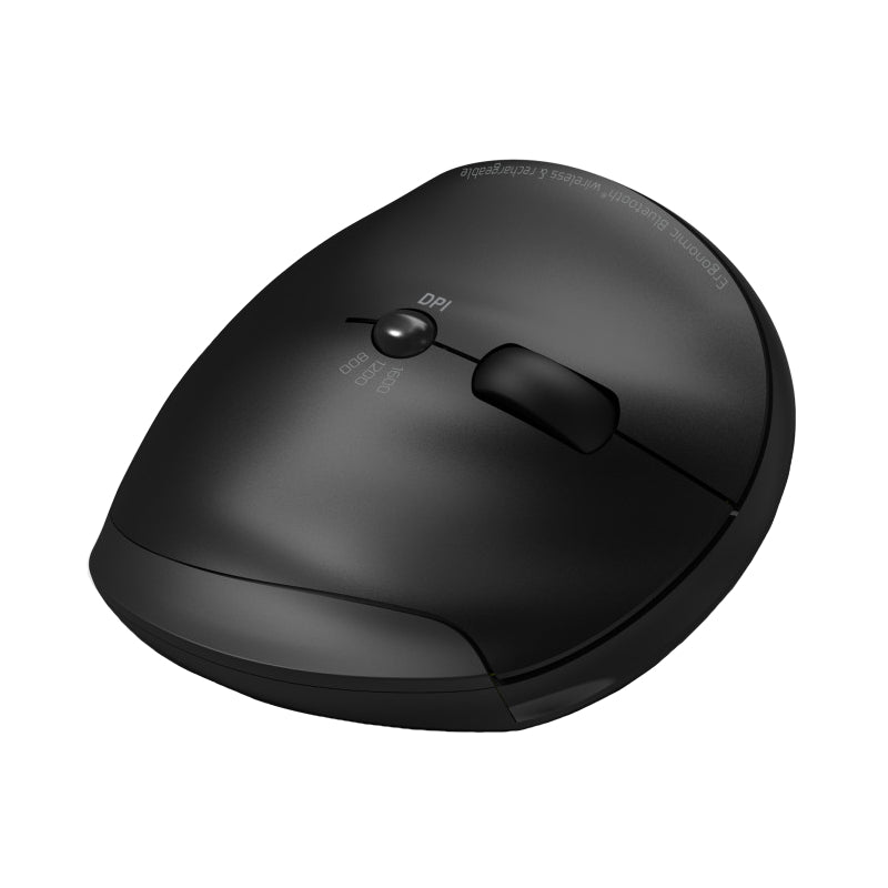 Port Connect Wireless Rechargeable Ergonoc Mouse Bluetooth - Black - alternate product view 3
