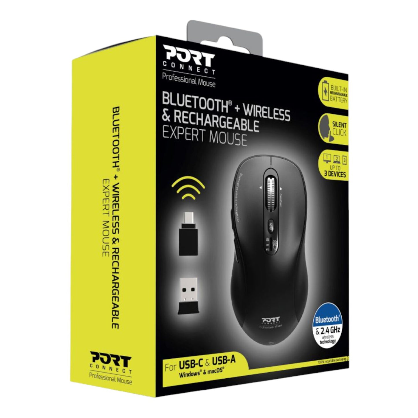 Port Connect Expert Wireless Bluetooth® Mouse - alternate product view 6