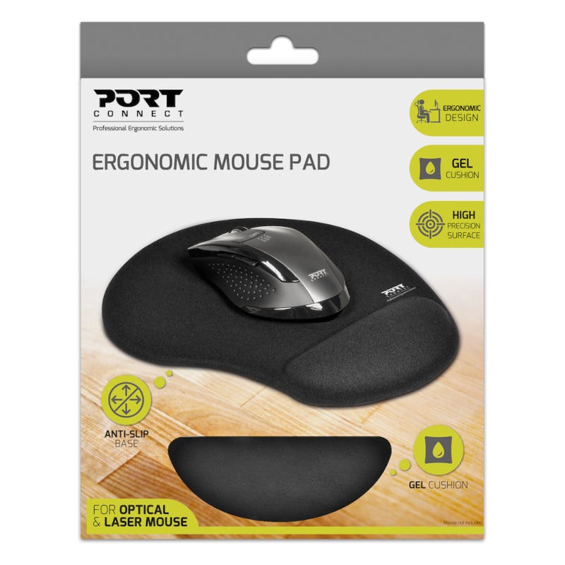 Port Ergonomic Gel Mouse Pad - Black - alternate product view 3