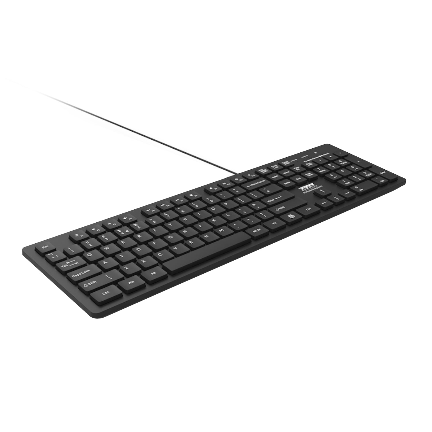 Port Connect Tough Office USB Keyboard - Black - alternate product view 2