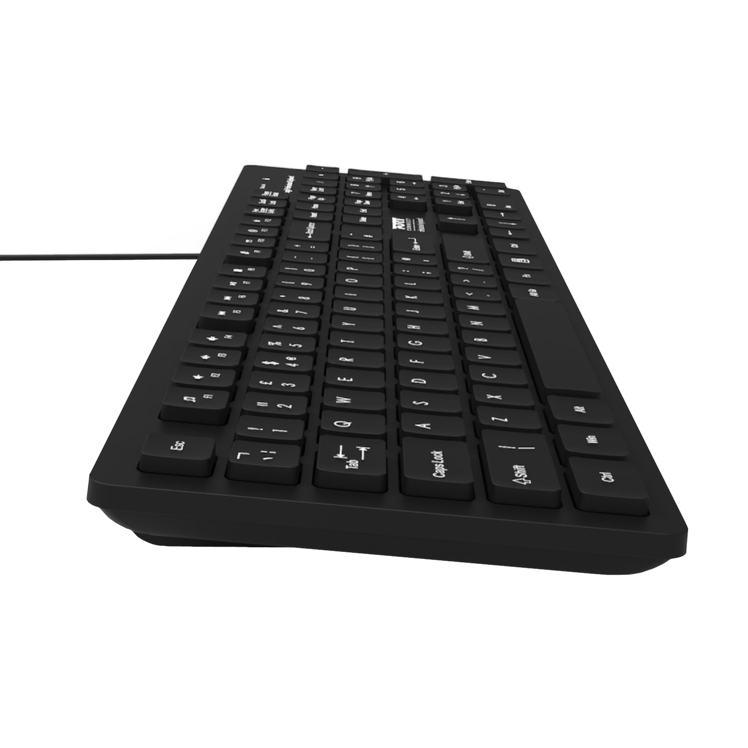 Port Connect Tough Office USB Keyboard - Black - alternate product view 3