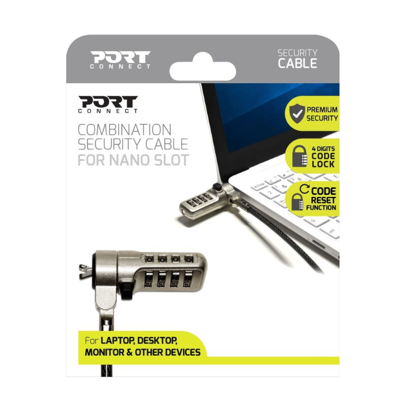 Port Connect Nano Slot Security Combination Cable - alternate product view 3