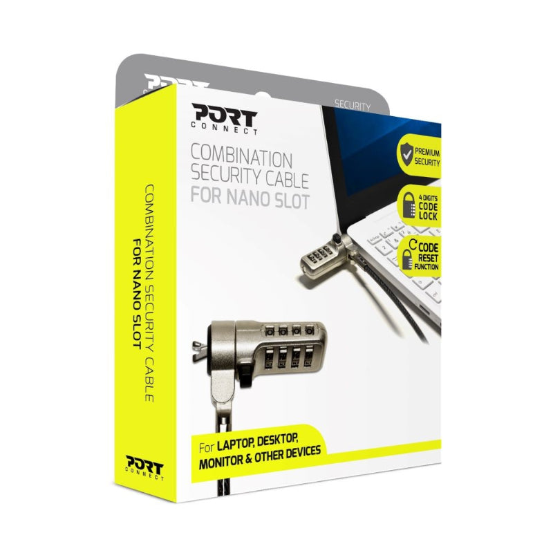 Port Connect Nano Slot Security Combination Cable - alternate product view 4