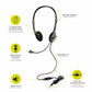 Port Stereo Headset with Mic with 1.2m Cable / 1 x 3.5mm / Volume Controller - Black - alternate product view 5