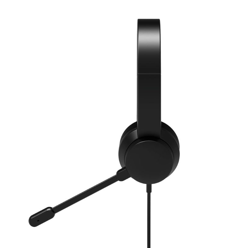 Port Connect USB Headset 1.8m Cable with Mic and Padded/Soft Cushions Black - alternate product view 3