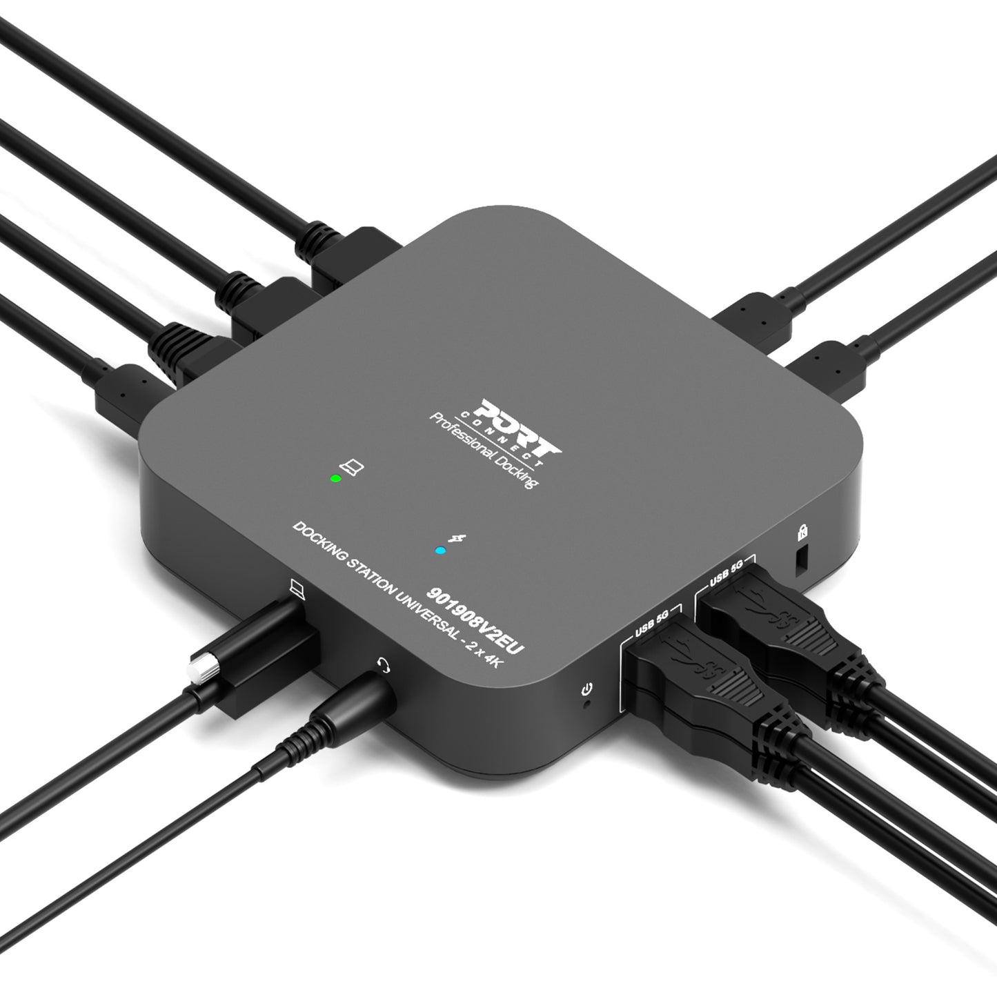 Port Connect Multi-port USB Type-C 2x4K Office Docking Station - alternate product view 5