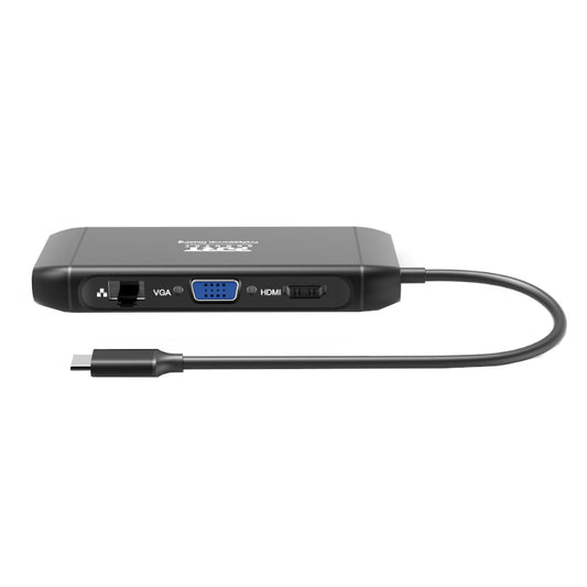 Port USB Type-C 4 x USB3.1 / 1 x Aux / Micro+SD Card Reader / 1 x RJ45 / 1 x HDMI / 1 x VGA / 1 x Type-C PD Dock 100W - Black