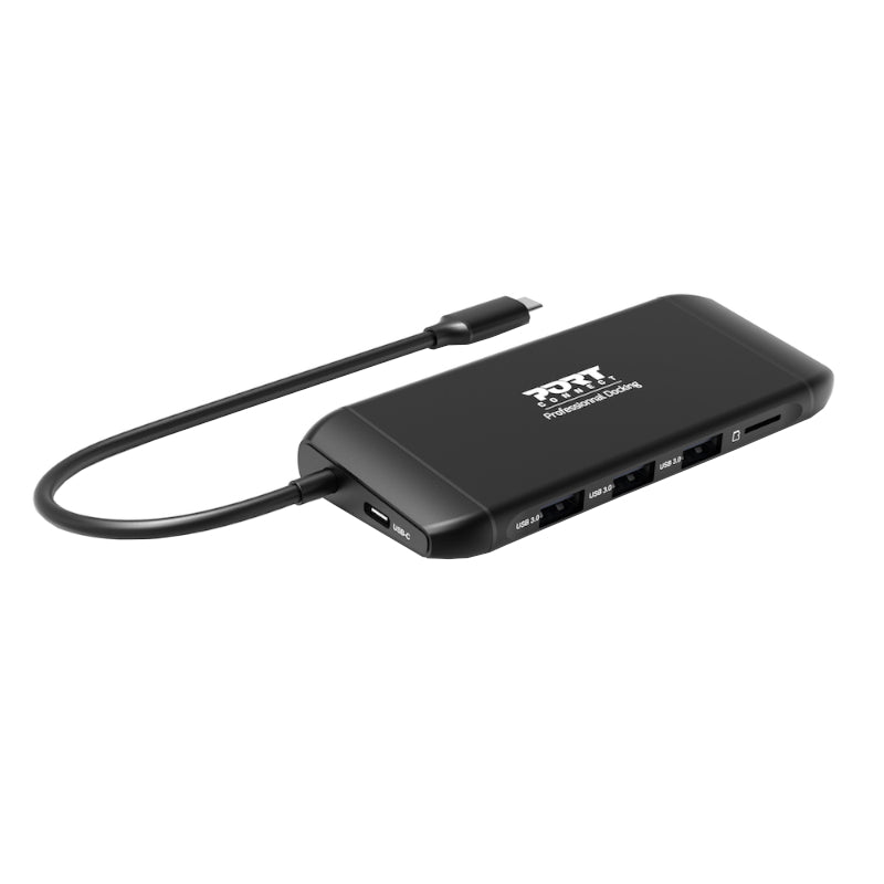 Port USB Type-C 4 x USB3.1 / 1 x Aux / Micro+SD Card Reader / 1 x RJ45 / 1 x HDMI / 1 x VGA / 1 x Type-C PD Dock 100W - Black
