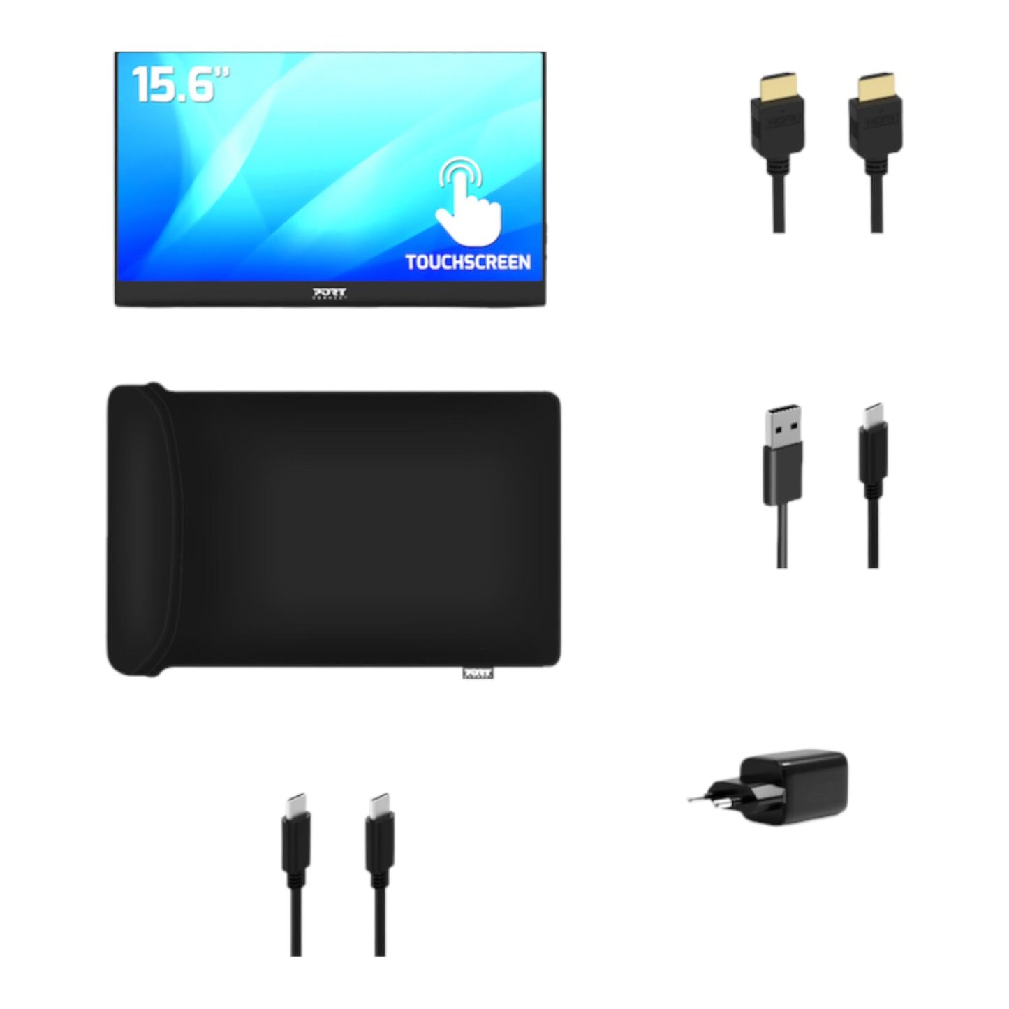 Port Connect 15.6" FHD Touchscreen Portable Monitor - alternate product view 5
