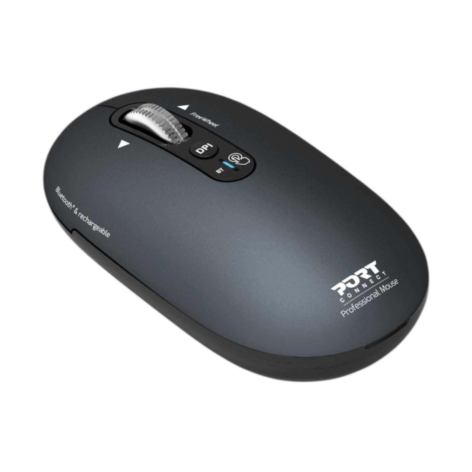 Port Connect PURE MAC Rechargeable Wireless and Bluetooth Mouse - Shadow - alternate product view 2