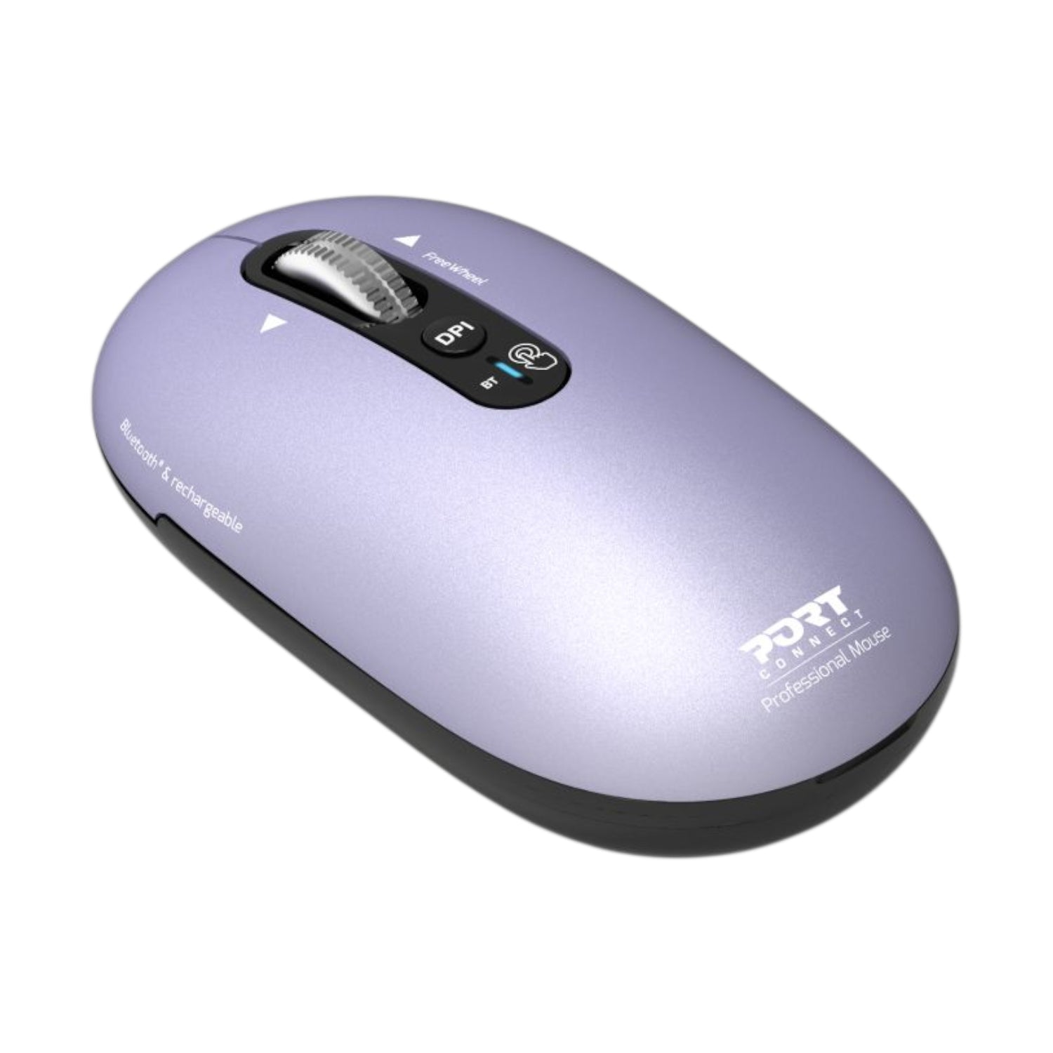 Port Connect PURE MAC Rechargeable Wireless and Bluetooth Mouse - Iris - alternate product view 2
