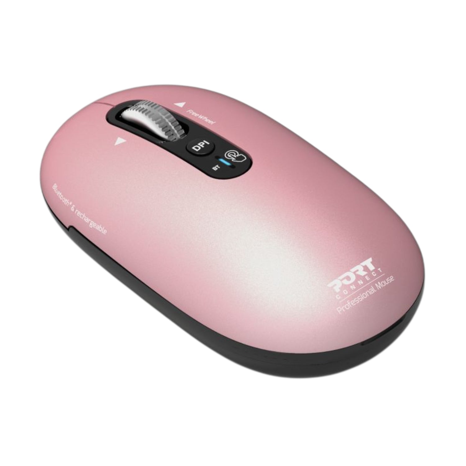 Port Connect PURE MAC Rechargeable Wireless and Bluetooth Mouse - Copper Rose - alternate product view 2