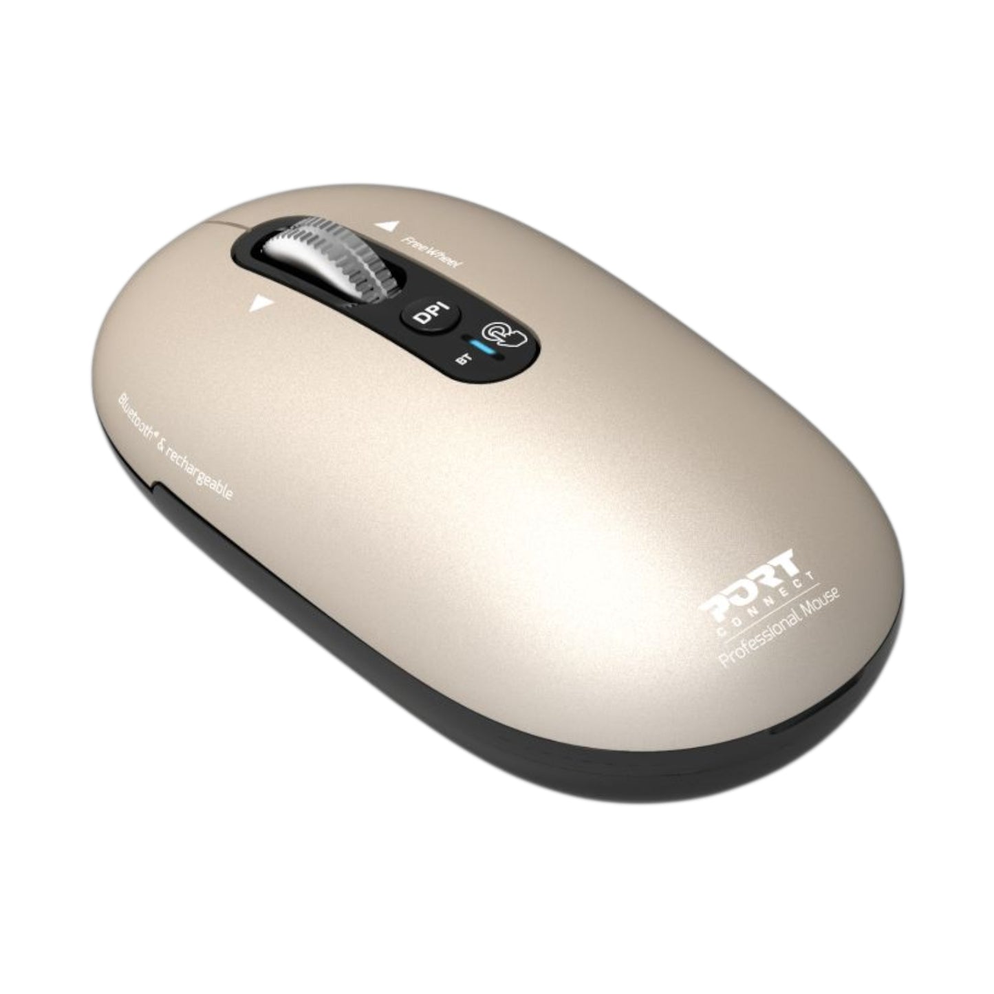 Port Connect PURE MAC Rechargeable Wireless and Bluetooth Mouse - Pearl - alternate product view 2