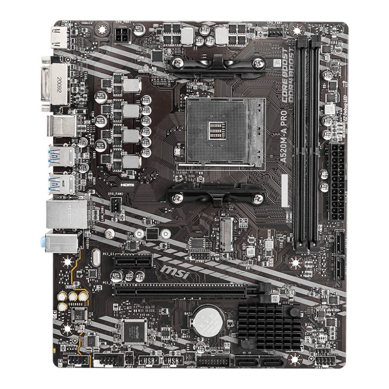 MSI A520M-A PRO AM4 AMD MATX Gaming Motherboard - alternate product view 2