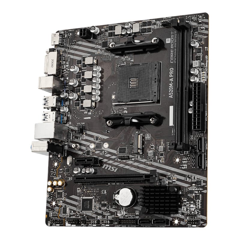 MSI A520M-A PRO AM4 AMD MATX Gaming Motherboard - alternate product view 4