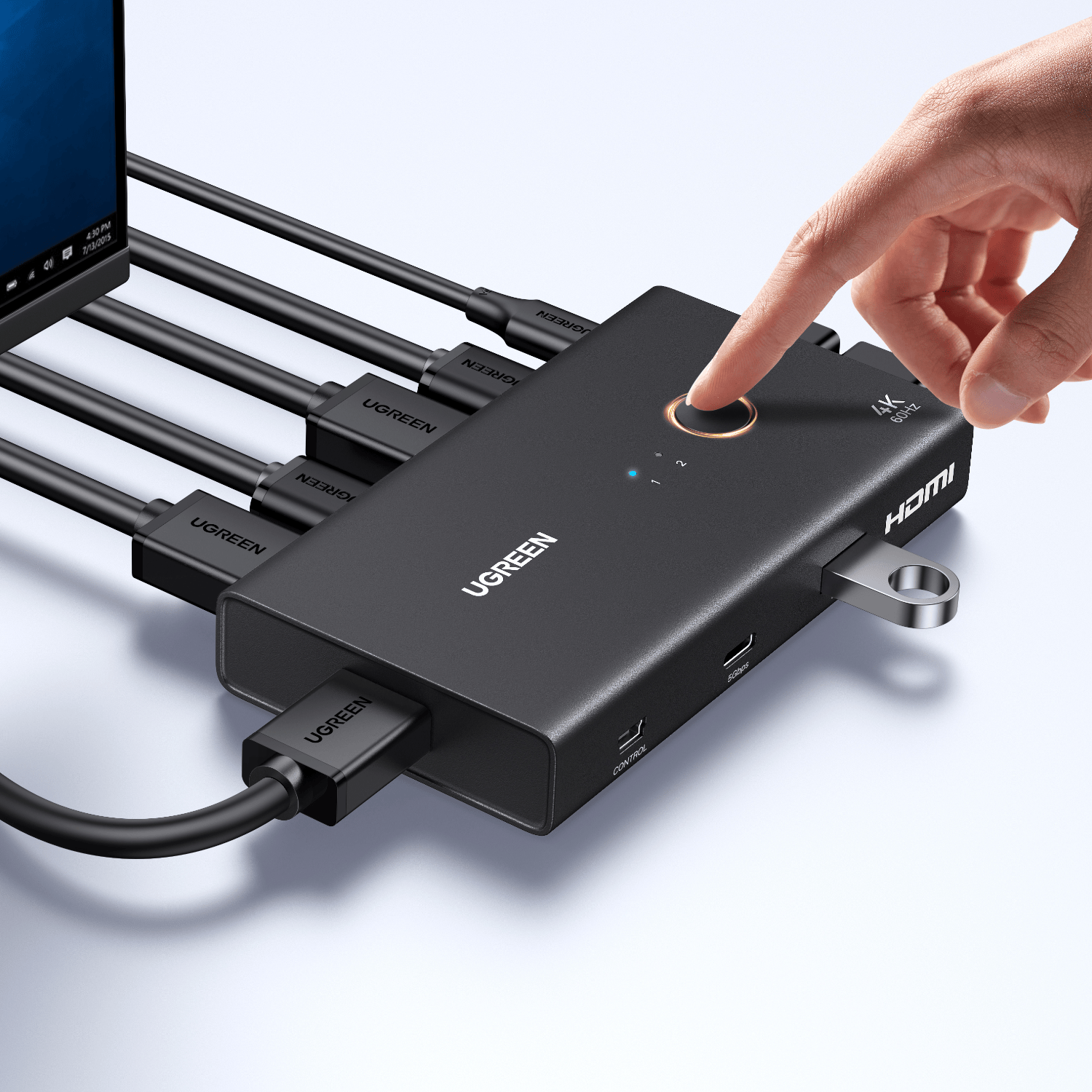 Ugreen HDMI 2.0 KVM Switch 2-In-1 Out - alternate product view 4