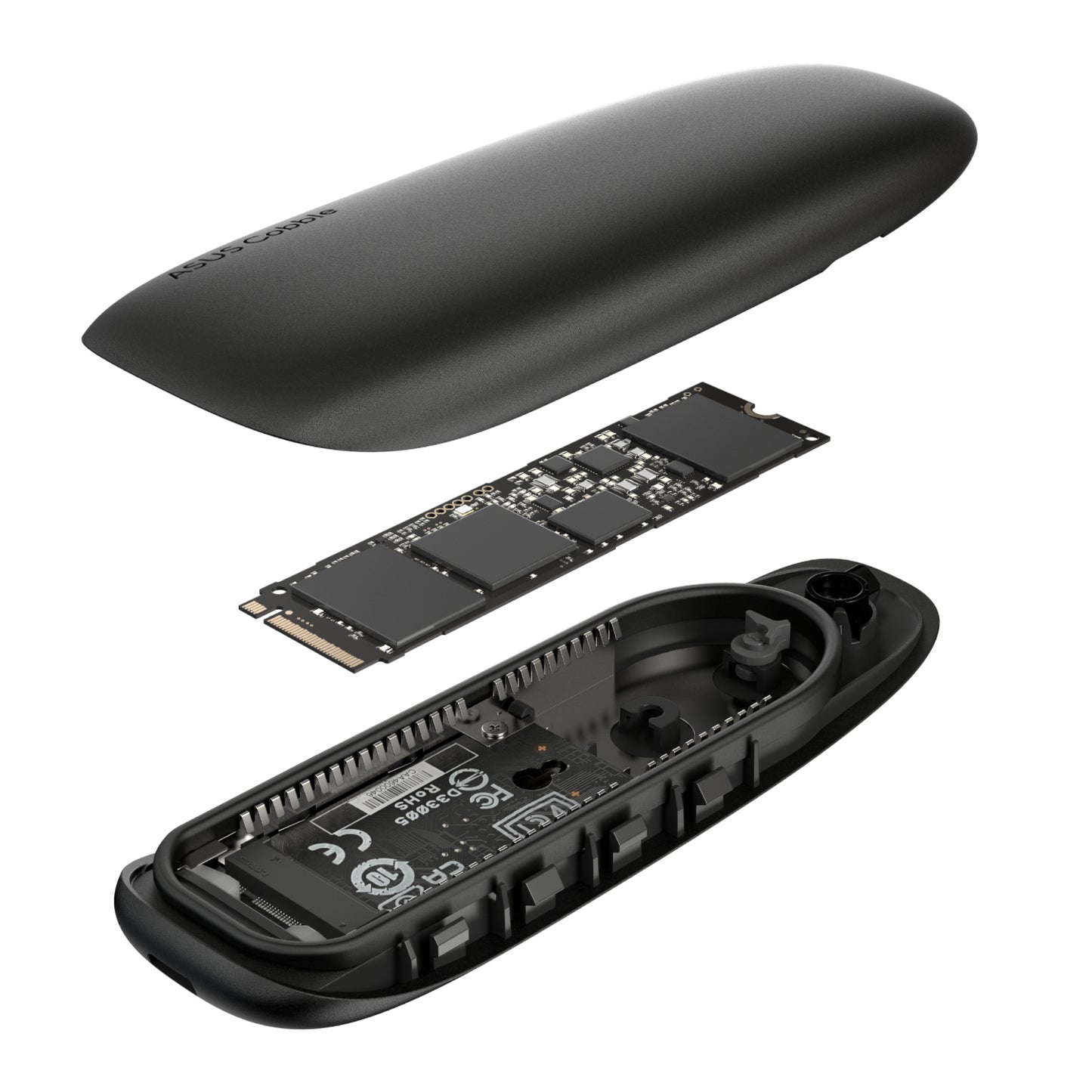 ASUS Cobble M.2 SSD Enclosure - Black - alternate product view 5