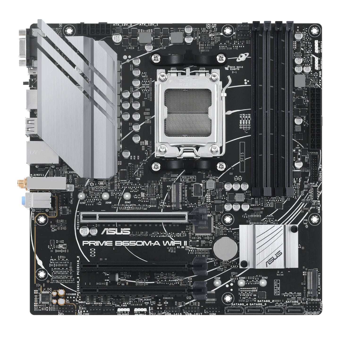 ASUS PRIME B650M-A WIFI II M-ATX Gaming Motherboard - alternate product view 2