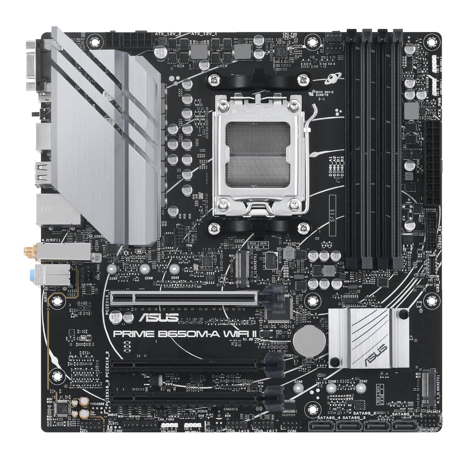 ASUS PRIME B650M-A WIFI II M-ATX Gaming Motherboard - alternate product view 2