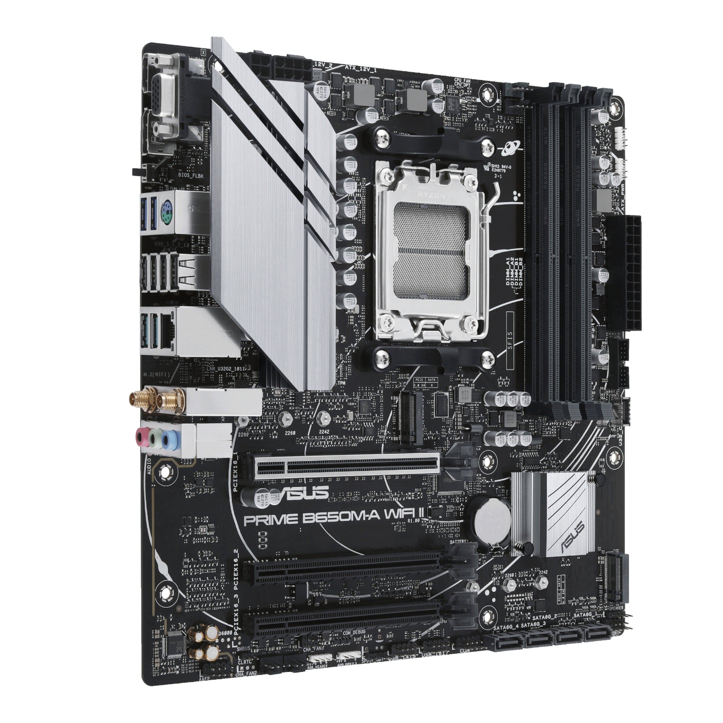 ASUS PRIME B650M-A WIFI II M-ATX Gaming Motherboard - alternate product view 3