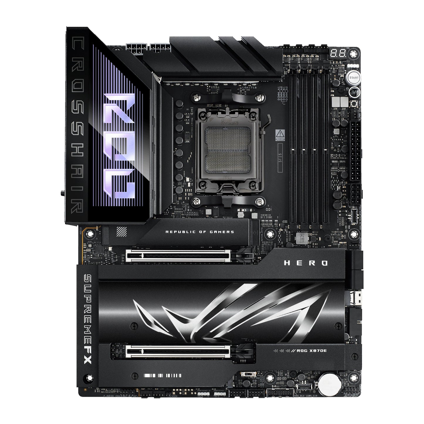 ASUS ROG Crosshair X870E HERO ATX Gaming Motherboard - alternate product view 2