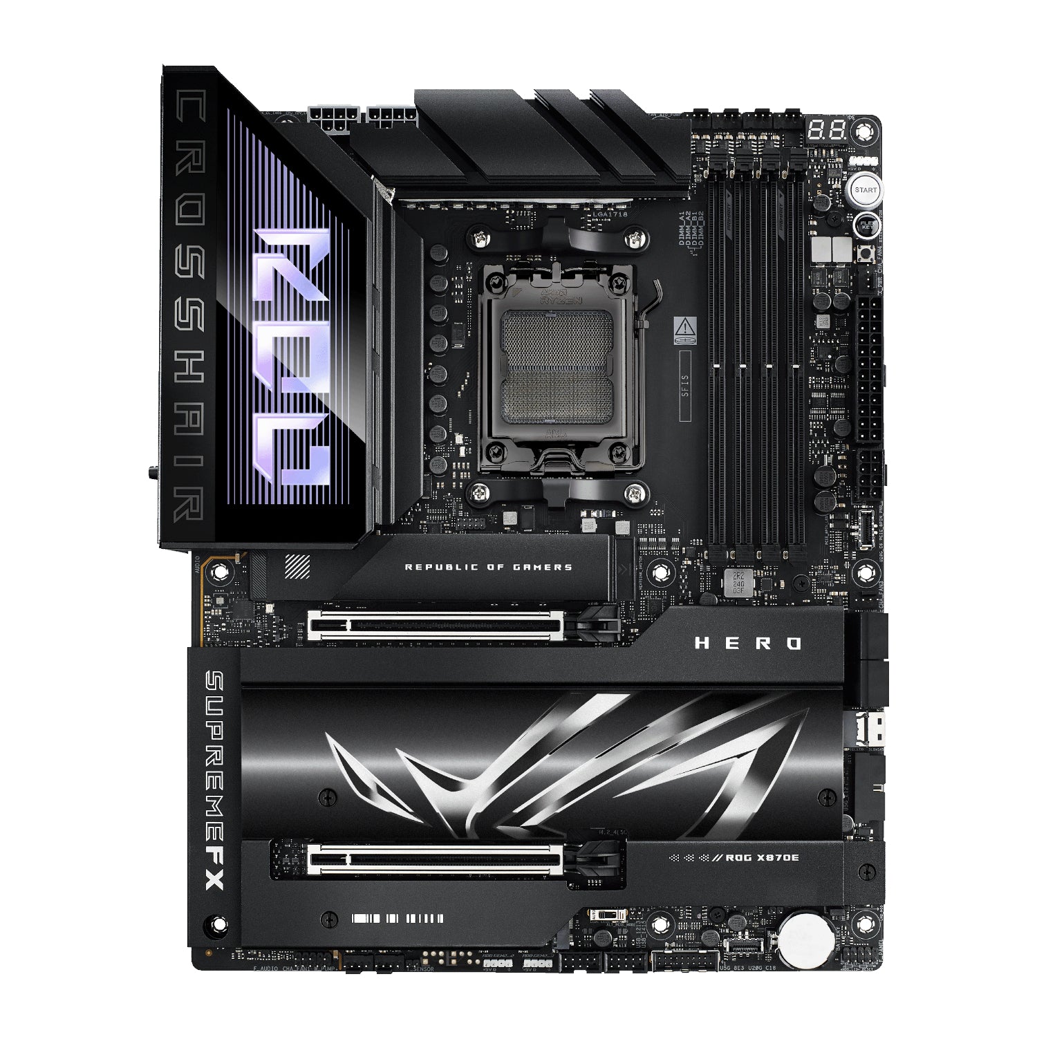 ASUS ROG Crosshair X870E HERO ATX Gaming Motherboard - alternate product view 2