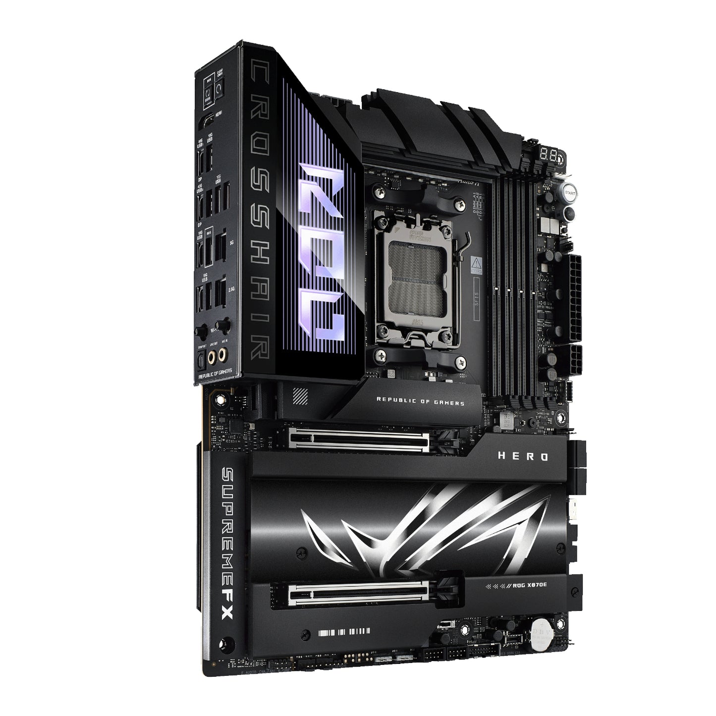 ASUS ROG Crosshair X870E HERO ATX Gaming Motherboard - alternate product view 3