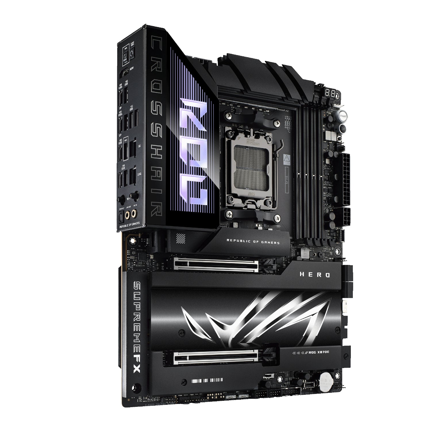 ASUS ROG Crosshair X870E HERO ATX Gaming Motherboard - alternate product view 3