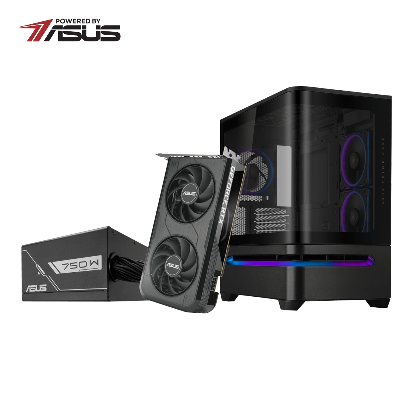 ASUS UWM 1 Gaming Chassis/Graphics Card/Power Supply Combo (AP202 ARGB - RTX 5050 - PRIME 750W)