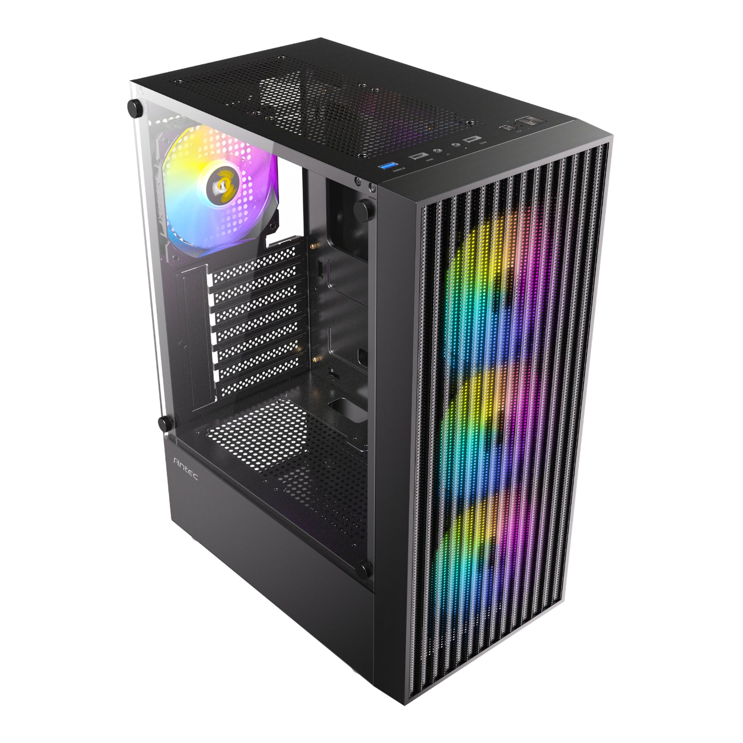 Antec AX27 RGB ELITE ATX Gaming Chassis - Black - alternate product view 5