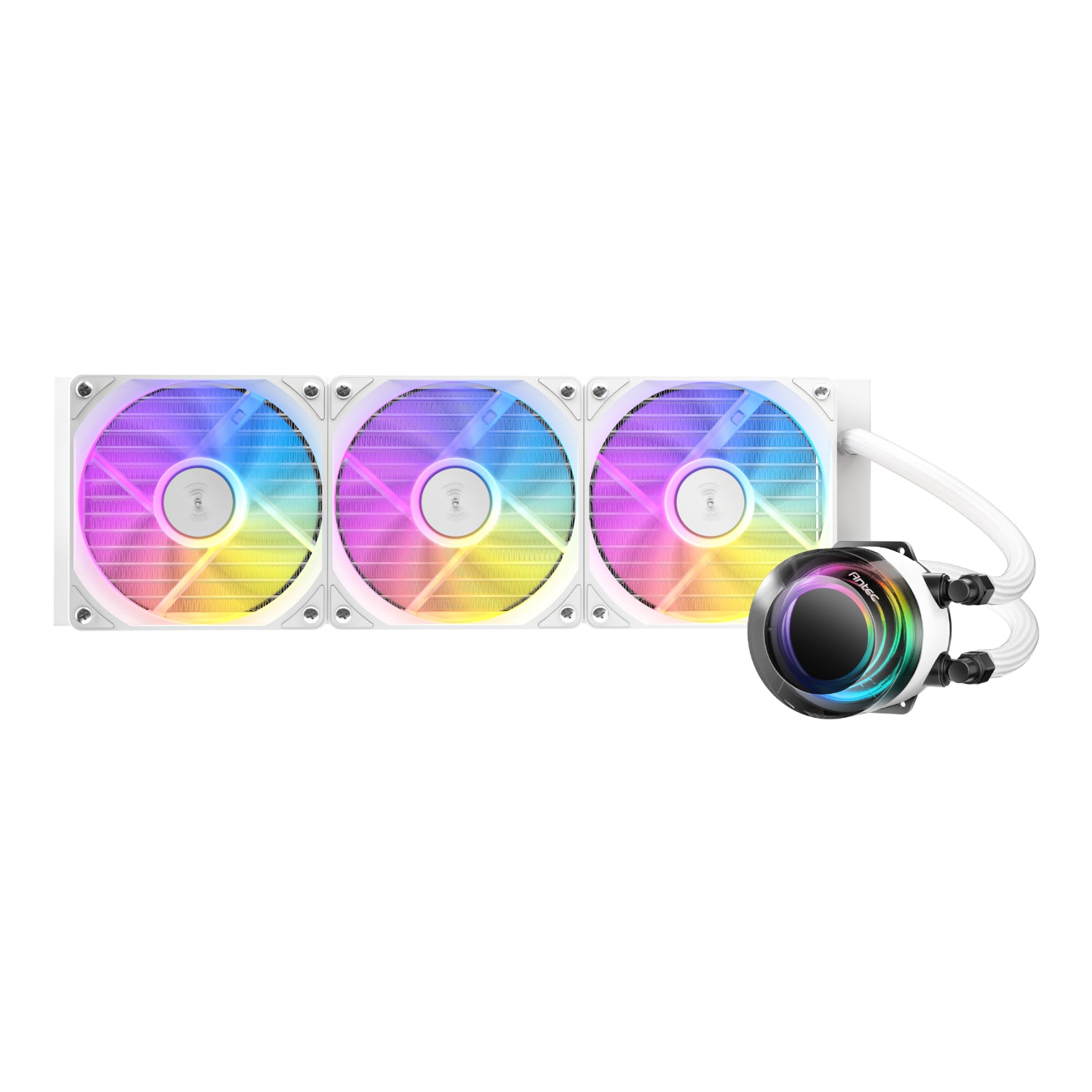 Antec VORTEX LUM 360 ARGB AIO CPU Liquid Cooler - White - alternate product view 2