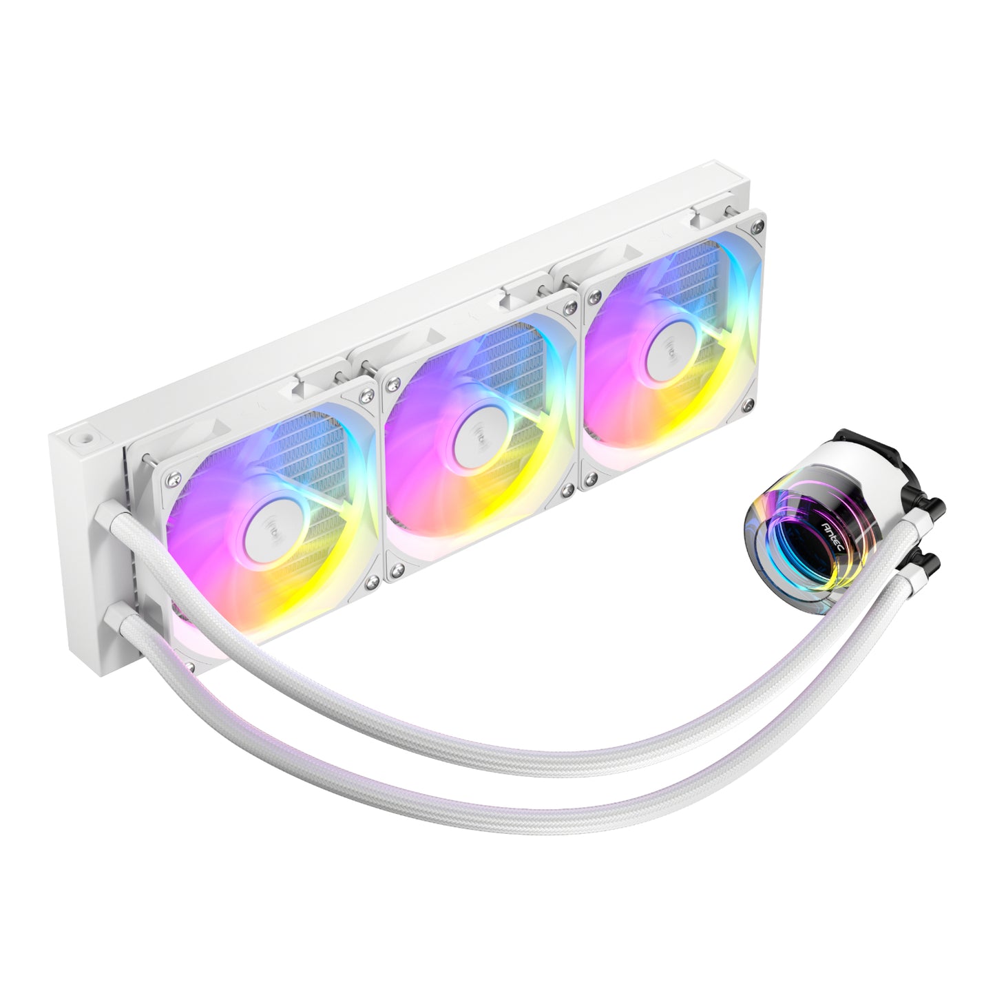 Antec VORTEX LUM 360 ARGB AIO CPU Liquid Cooler - White - alternate product view 3
