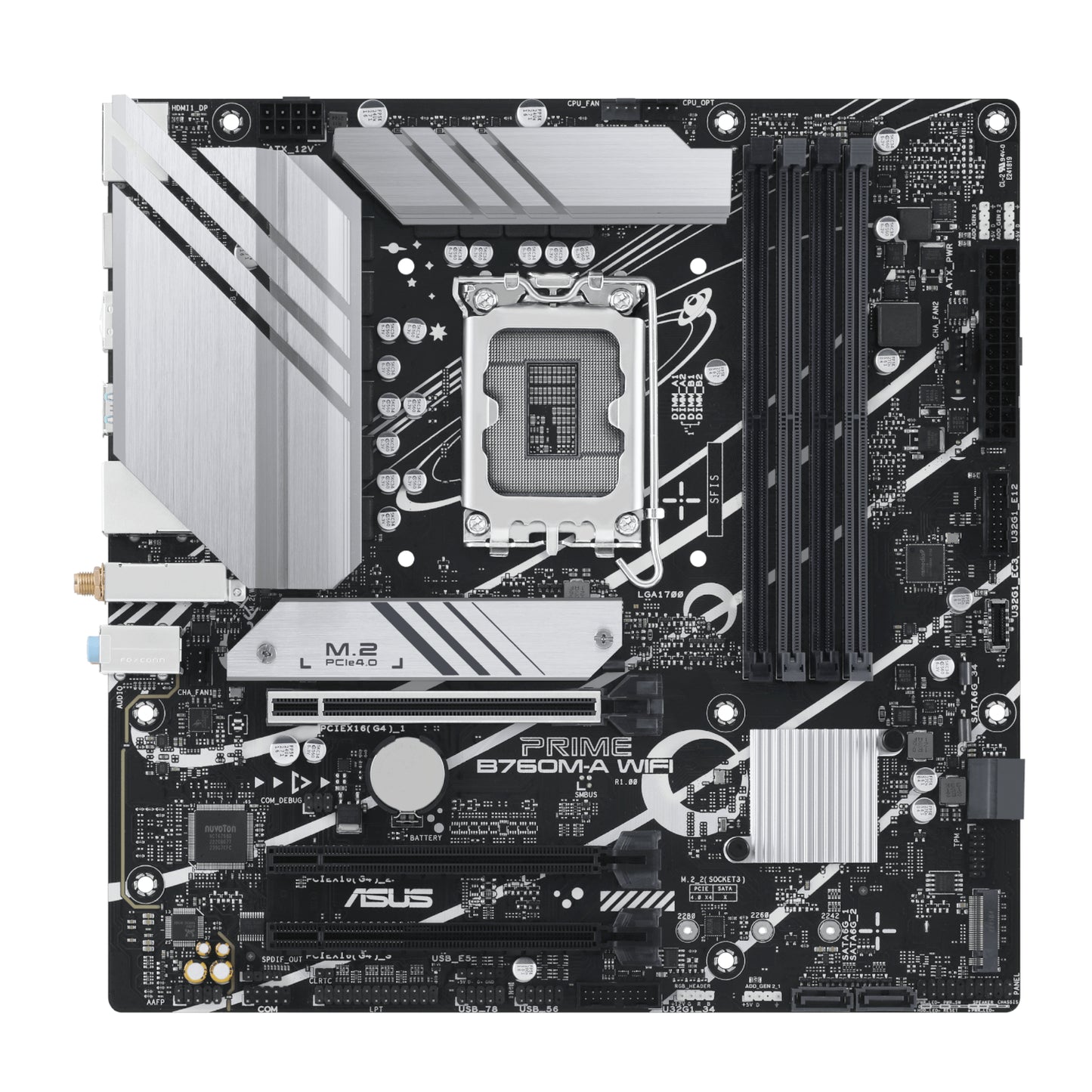 ASUS PRIME B760M-A WIFI Intel LGA1700 M-ATX Motherboard - alternate product view 2