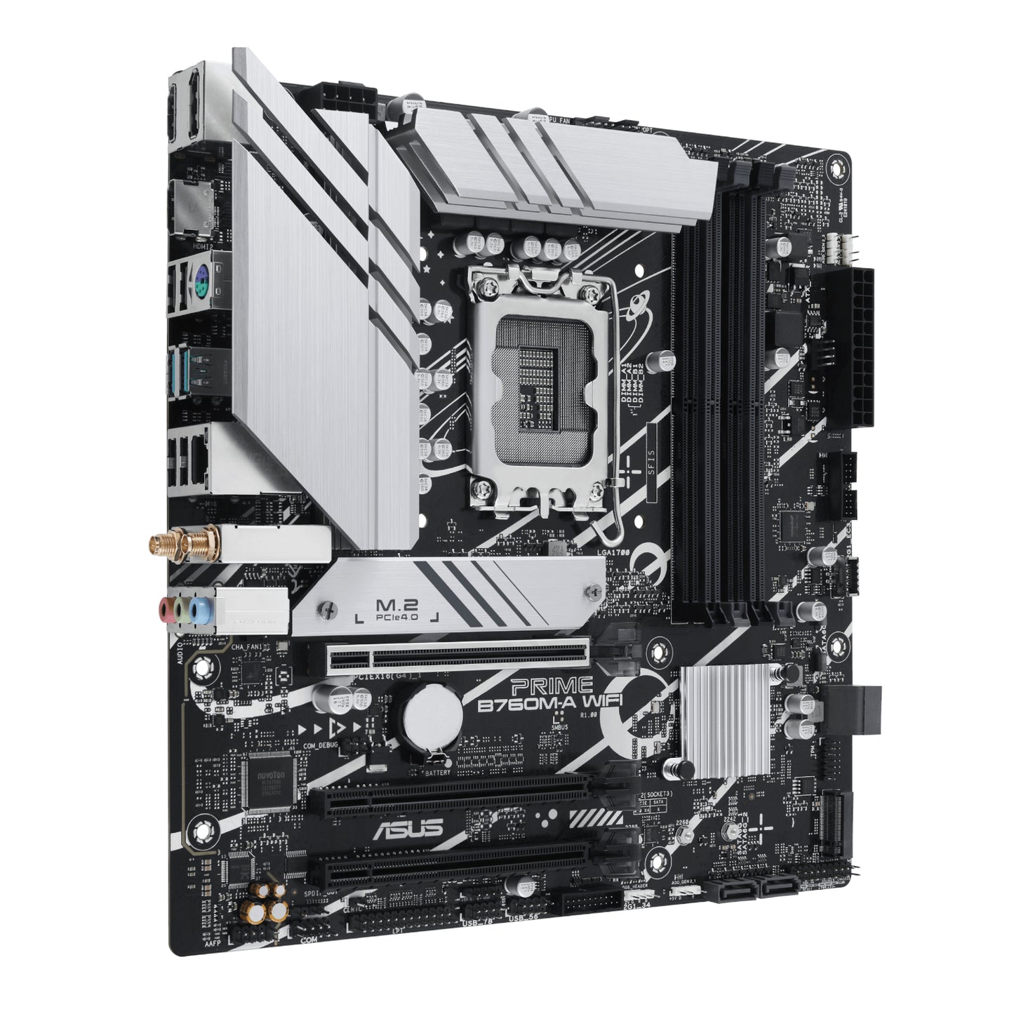 ASUS PRIME B760M-A WIFI Intel LGA1700 M-ATX Motherboard - alternate product view 3