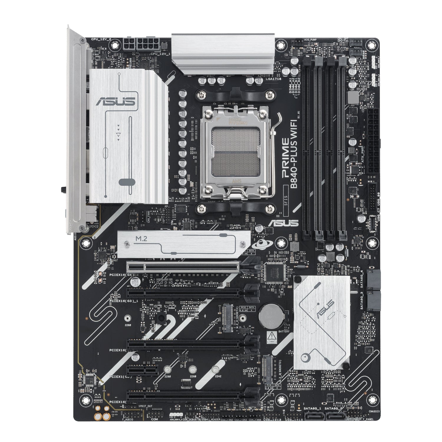 ASUS PRIME B840-PLUS WIFI AMD AM5 ATX Gaming Motherboard - alternate product view 2