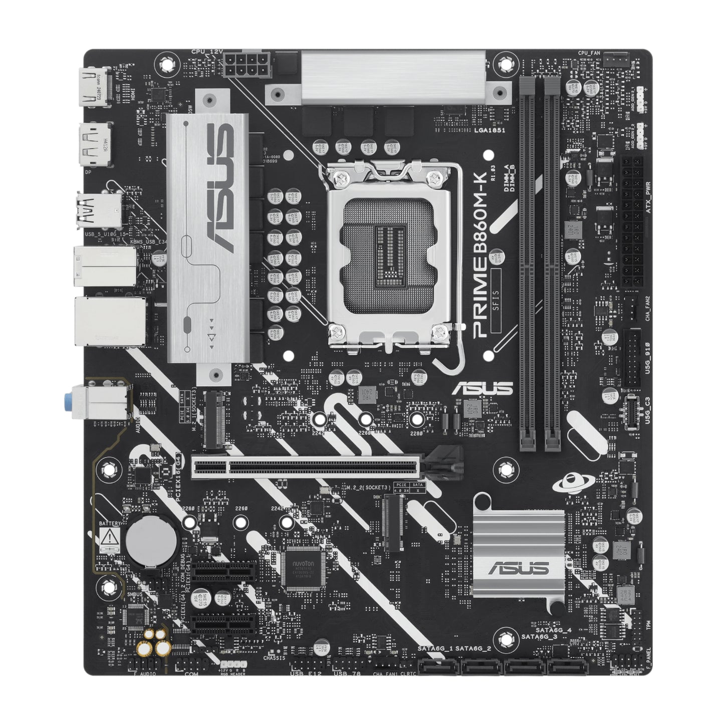 ASUS PRIME B860M-K Intel LGA1851 M-ATX Motherboard - alternate product view 2