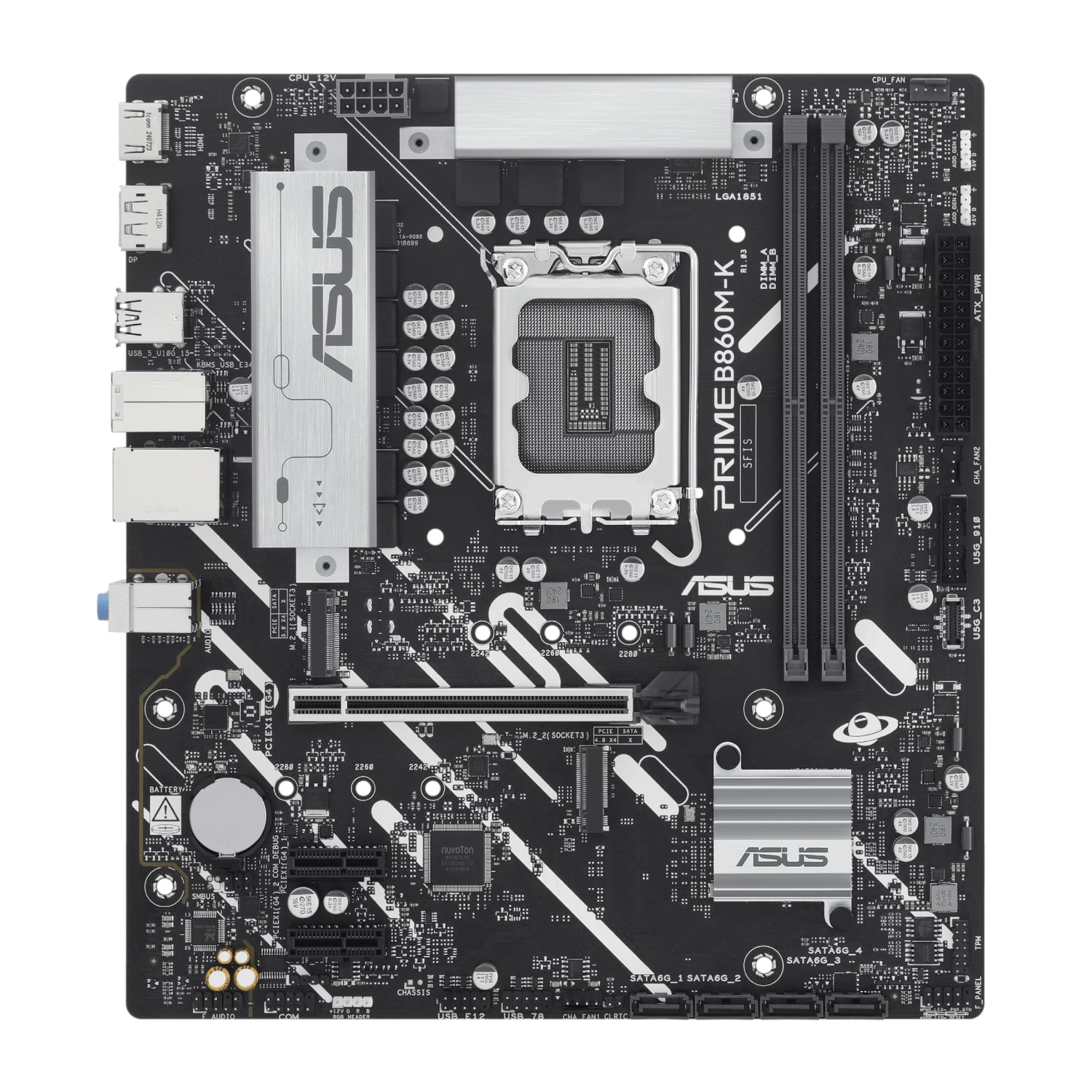 ASUS PRIME B860M-K Intel LGA1851 M-ATX Motherboard - alternate product view 2